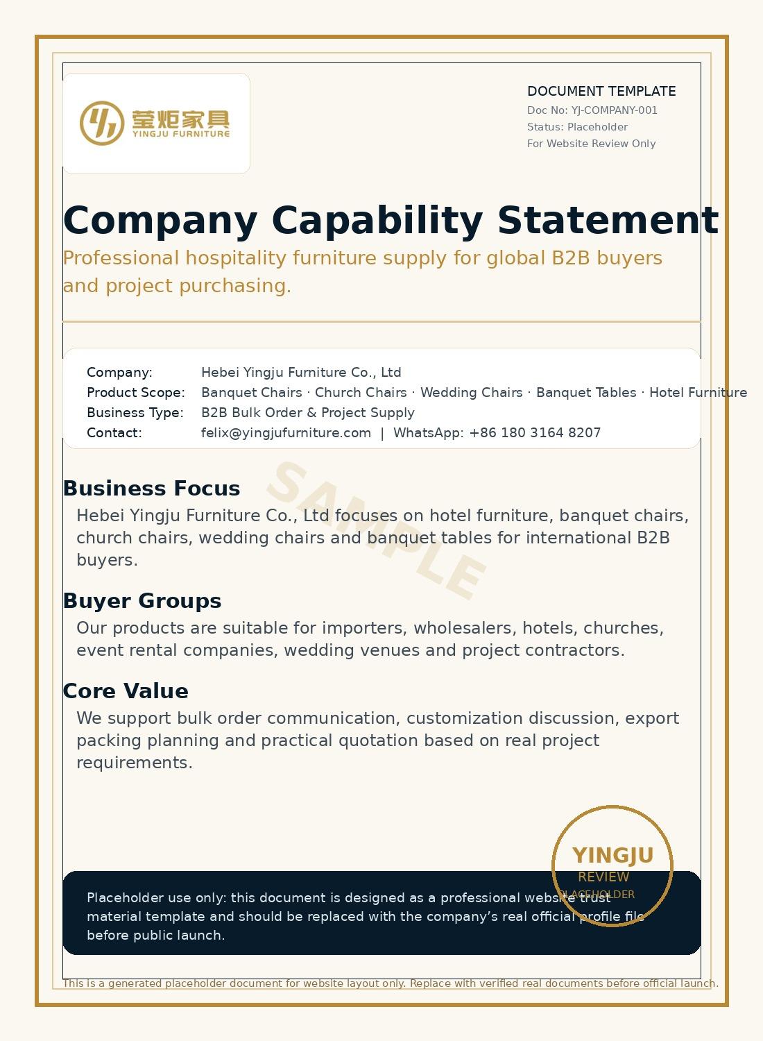 Company capability statement