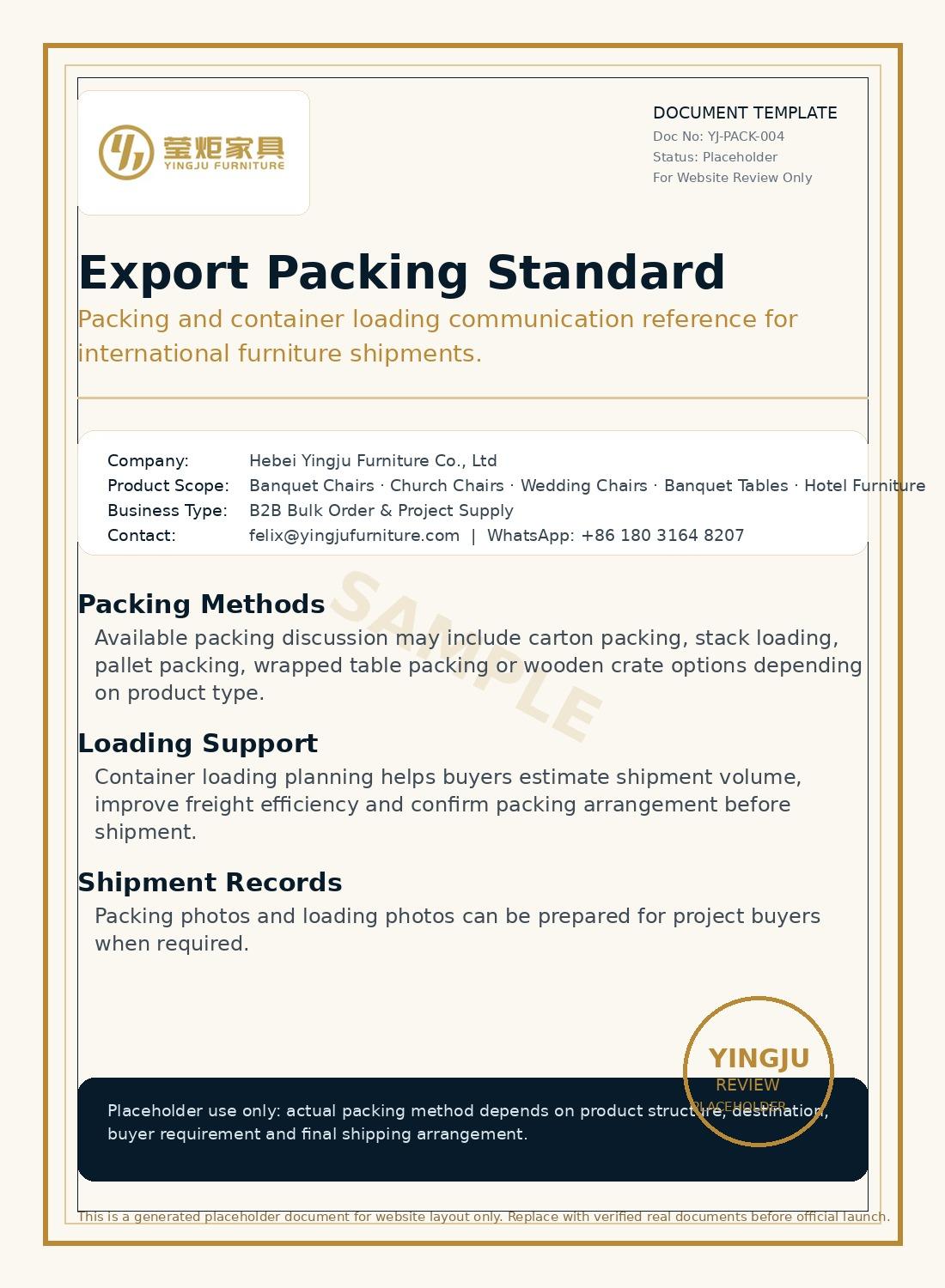 Export Packing Standard